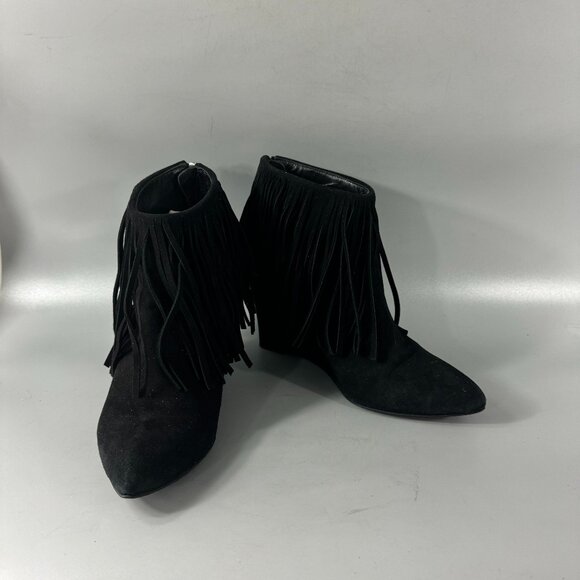 ELYSE WALKER Las Angenlas Ankle High Boots with Fringes, Size 39 - Picture 1 of 12